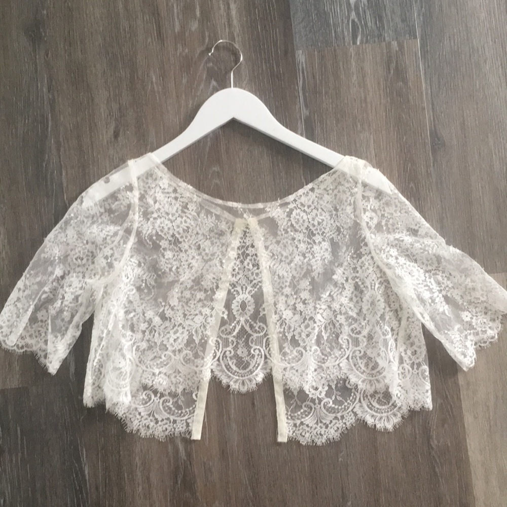 Bridal Lace Top, Size Small